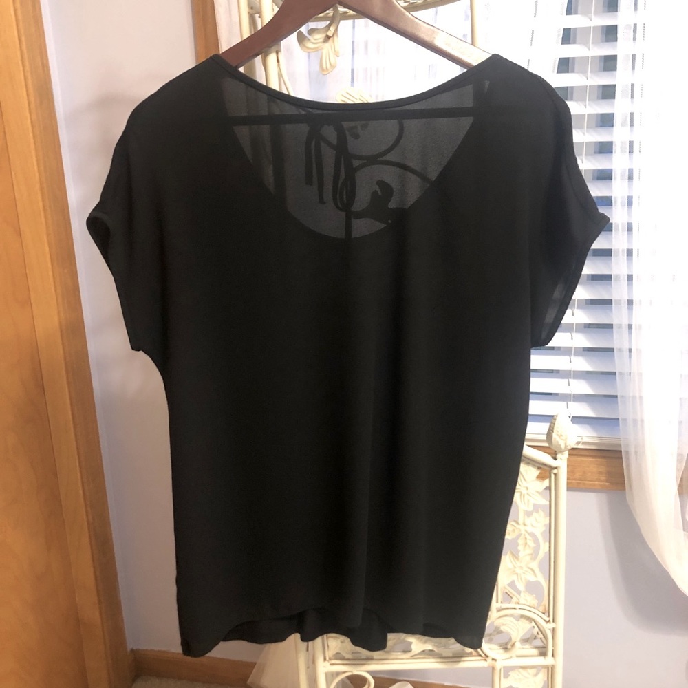 Ann Taylor LOFT Black Blouse Size Small